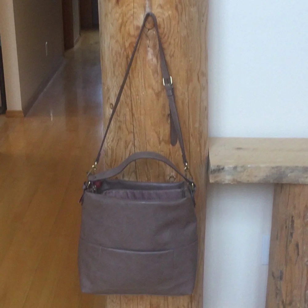 NWT Merona Brown Tan Tote Bag - Picture 2 of 13